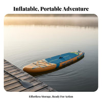 Inflatable Upright Paddle Board Stable and Sturdy PVC Paddleboard Inflatable Stand-up Paddleboard Board Kit Lightweight Portable