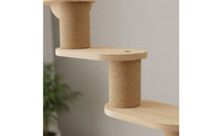 Sisal Feline Stairs Solid Wood Wall Mounted Stairs Perch Multi Level Pet Supplies for Indoor