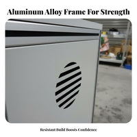Anti Mobile Workbench Heavy-Duty Aluminum Profile Storage Cabinet Wear-Resistant Rolling Lab Trolley for Factory Workers, Engineers, Lab