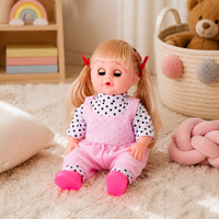Interactive Princess Baby Doll, 34 cm Doll with Bottle and Joints, Drinks & Wets, for Role Play