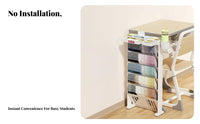 Classroom Desk Side Organizer Large Capacity Mobile Bookshelf Cart for Students