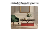 Minimalist Design Sleek Storage Table Cream Aesthetic Living Room Furniture Modern Simple Rounded Edges for Apartment Dwellers, Families with Children, Young Adults, Home, Lounge Area, Office