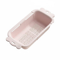 Adjustable Length Telescopic Dish Drainer Multi-Purpose Retractable Dish Drying Rack Space-Saving
