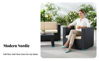 7 Pieces Sofa and Armchair Lounge Set Nordic design aesthetic Outdoor Furniture All-Weather Conversation Group for Families, Homeowners, Patio, Balcony, rearyard