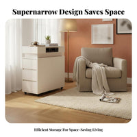 Space-Saving Narrow Rolling Island Mobile Design Rolling Utility Cart Easy Mobility Storage Solution Lockable Casters for Small Spaces, Coffee Station