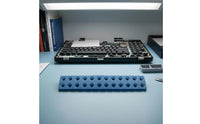 2 Pieces Molded Segment Lines Keyboard Key Strip Rectangular Conductive Rubber Strip Blue