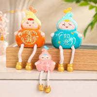4 Pieces Good Luck Hanging Doll Decoration Gift Idea Fortunate Charm Figurine Giftable Fortune Figurine Festive Colors for Tabletop Display