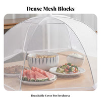 Extra Large Mesh Food Cover Foldable Mesh Food Cover Umbrella Portable for Home Cooks, Picnic Goers, Indoor Use, Dining Room, Garden Parties