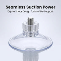 PVC Suction Cup Hook with Screw and Nut, Waterproof Suction Cup Hooks for Shower Wall Hanging, DIY for Glass Doors, 55mm Diameter 17g Weight