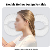 Reduces Facial Pressure Side Sleeper Beauty Pillow Slow Rebound Memory Foam C-Shaped Pillow Breathable Material for Sleeping, Bedroom