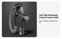 U-Shaped Design Hand Grip Strength Exerciser Metal Spring Adjustable Hand Gripper Handheld Fitness Equipment Multiple Resistance Levels