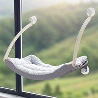 Hanging Cat Bed, Window Cat Bed with Hammock Replacement Core (Scratch Pad), Frame Cat Hammock, Space Saving Window Perch for Sunbathing