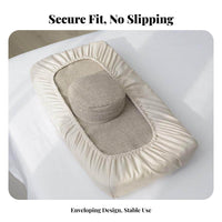 Full Full-Coverage Design Fitted Beauty Bed Pillowcase Non-Slip Rectangular Massage Pillow Cover Elasticated Border for Estheticians