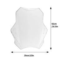 Wind Deflection Motorcycle Windshield with Mounting Hardware Curved Universal Motorcycle Windscreen Angular Windshield Mounting Kit Streamlined for Motorcyclists, Commuters, Motorcycles, Highway Riding