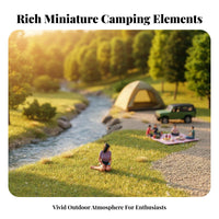 1:64 Scale Figure Photography Prop Miniature Camping Person Lifelike