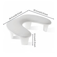 Curved Nail Arm Rest Ergonomic Design Manicure Hand Rest Stand Space Saving Wrist Support Cushion for Manicurists