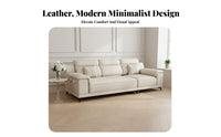 3-Seater Sofa French Inspired Straight-Line Three-Seater Light Luxury Living Room Furnishing for Families, Office Workers, Home, Lounge Area, Bedroom