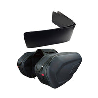 Semi-Rigid Motorcycle Saddle Bag Structured Motorcycle Saddlebag Strap-Mount Saddle Bag with Carry Handle Heavy-Duty for Motorcyclists, Commuters, Daily Commuting