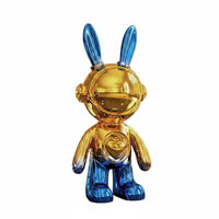 Astronaut Hare Statue Light Luxury Astronaut Hare Figurine Original Design Resin Bunny Sculpture for Living Room, Desktop