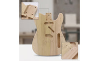 Traditional Design Style Electric Guitar Body with Screw Attached Neck on Poplar Guitar Body Customizable Instrument Part for Luthier, Hobbyists