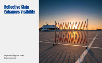 Stainless Steel Expandable Barrier, Mobile Safety Fence, Folding Guardrail for Construction, School, Outdoor Isolation