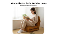 Sofa Bed Function Adjustable Backrest Lounger Foldable Design Adjustable Floor Lounger Space Saving Lounge Seating Thickly Padded for Students, Young Adults, Apartment Dwellers, Bay opening, Balcony, Lounging, Living Room