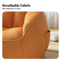 Luxuriously Soft Texture Single-Person Shell Lounger Lightweight Bean Bag No Assembly Required Floor Chair Ergonomic Support for Adults, Students, Gamers, Bedroom, Balcony, Apartment, Reading Nook