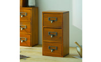 Multi-Drawer Storage Box Sturdy Wood Retro Desktop Cabinet Mini Apothecary Cabinet Removable Drawers Wooden Card Catalog