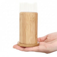Dental Pick Holder Wooden Dental Pick Holder with Lid Natural for Restaurant