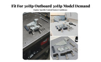Outboard Motor Control Linkage Kit Front Control Gear Linkage Kit Silver-Toned Finish Spring-Loaded Mounting Hardware