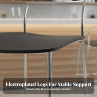 Minimalist Design Backless Metal Frame Stool utilitarian design Bar Chair Nordic Aesthetic Seating Furniture Counter Height for Restaurateurs, Business Owners, Reception Area, Restaurant, Kitchen Island, Basement