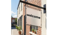 S-Hooks Included Wall-Mounted Sign Bracket Black Metal Sign Bracket Outdoor Display Hardware Sturdy