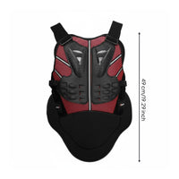 Breathable Motocross Shock Resistant Motocross Chest Protector Shockproof Motorcycle Protective Gear Vest Adjustable Straps for Terrain-Terrain