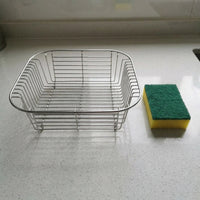 Sink Strainer and Dish Drainer for Kitchen, Stainless Steel Sink Drainer Basket, Fine Mesh Food Waste Catcher, Modern Minimalist Style Design
