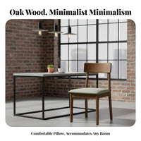 Nordic design Upholstered Wooden Leg Chair Modern Minimalist Design Upholstered Wooden Side Chair Padded Seat and spine support Dining Seating arcd spine supportrest for Restaurant Owners, Interior Designers, Cafe, Kitchen, Living Room, Bedroom