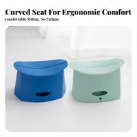 Foldable Handled Stool Lightweight Low Seat Space-Saving Portable Furniture Built-in Handle for explorers, Outdoor aficionados, trip, Camping, Fishing, Hiking