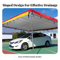 Sloped Roof Canopy Foldable Design Folding Vendor Tent Versatile Mobile Event Tent for Street Vendors, Shop Owners, Storefronts, Driveways, Patios
