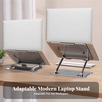 Adjustable Laptop Stand Heat Dissipation Foldable Laptop Riser Ventilated Computer Stand Er Proceed Nomic Design for Study Room