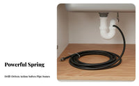 Spiral Head Electric Drill Drain Snake Long-Lasting Construction Flexible Drain Cleaning Cable Heavy Duty for DIY Enthusiasts, Bathroom
