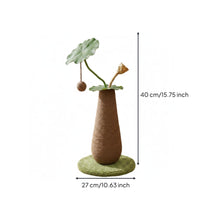Rope Feline Scratching Post Lotus-Inspired Vertical Feline Scratcher