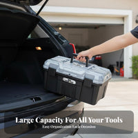 Multi-Function Cantilever Tool Chest sturdyDuty tool chest firm fasteners Storage Case Multiple Compartments for Homeowners, DIY aficionados, Professionals, Vehicle Trunk, Garage, Workshop, work location