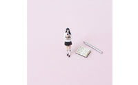 Realistic Texture JK Schoolgirl Figure Authentic Design School Outfit Doll Sturdy Mini Skirt School Figure High Quality Material for Model Display