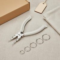 6-Step Jewelry Pliers DIY 6 Step Pliers Double Leaf Spring Hand Tool for Crafters, Workbench