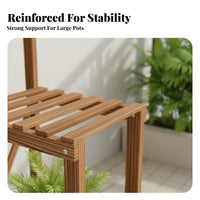 Mobile with casters 3-Tier Corner Plant Stand Space-Saving 3-Tier Corner Plant cart Large Capacity Flower Rack Sturdy Construction for Home Decorators, Apartment Dwellers, Homeowners, Balcony, Indoor, Living Room, Office