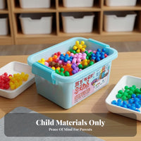 Educational Plum Blossom Building Blocks Multi-Colored Snowflake Building Blocks Polished Edges for Children, Boys, Preschool, Classroom