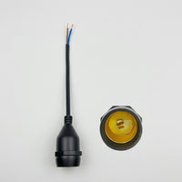 Outdoor Light for DIY Garage Lighting, Heat Resistant E27 Lamp Light Fitting with 2m PVC Cable, Garden Lighting Pendant, Hanging Lights Kit