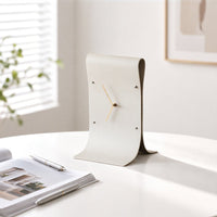 Modern Minimalist White Table Clock for Home Decor