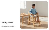 Japanese design Adjustable Wooden Learning Chair Grows with Your Child Height-Adjustable Wooden Chair Multifunctional children's Furniture Multi-Purpose for Preschoolers, Toddlers, Parents, Dining Room, Homeschool Environment, Playroom, Classroom