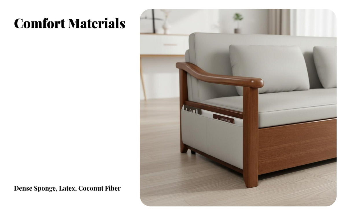 Space-Saving Design expandableable Sleeper Sofa Multi-Functional Pull-extendable Loveseat Bed two-wayUse transformable Couch sturdy Wood Frame for Small Apartment Dwellers, Homeowners, Students, Living Room, Home Office