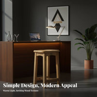 Sturdy Construction Square Saddle Stool High Load-Bearing Backless Saddle Stool Built-in Footrest Indoor Furniture Rounded Corners for Adults, Homeowners, Entertainers, Living Room, Home Bar, Kitchen, Restaurant